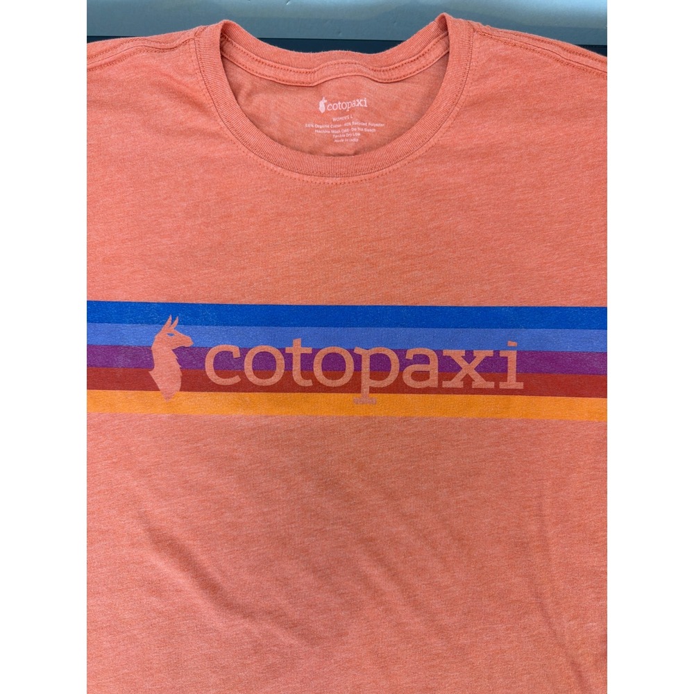 Cotopaxi Orange Organic Cotton Blend Ladies Short Sleeve T-Shirt L - Picture 4 of 11
